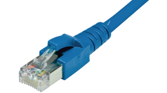 Dätwyler Cables, 5 m Cat6a Ethernet Cable, Blue Straight to Male Straight Male, S/FTP Polyvinyl Chloride Sheath