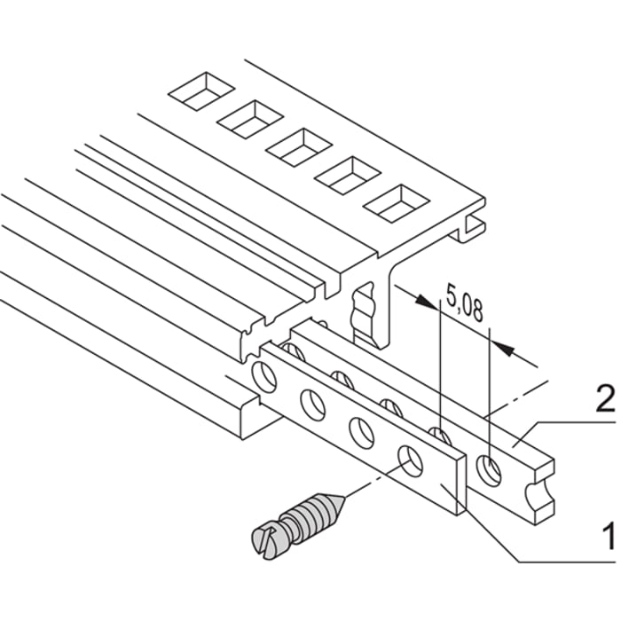 nVent SCHROFF Strip, 432mm Depth, 84HP