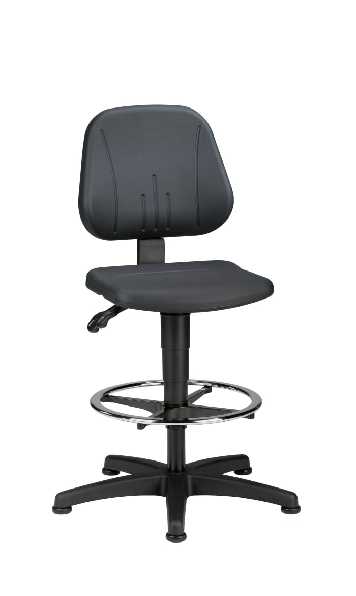Treston Black Plastic Desk Chair, 120kg Weight Capacity
