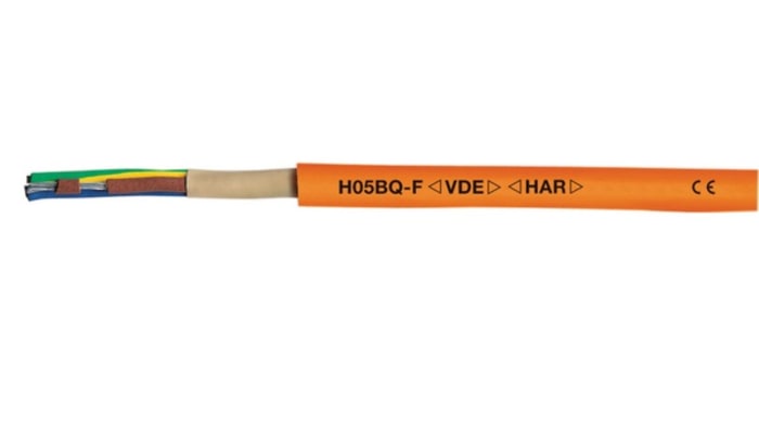 Cable de par trenzado Tensión de red Helukabel de 2 conductores, 2,5 mm², 14 AWG, long. 100m Naranja