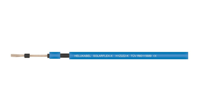 Cable para Aplicaciones Fotovoltaicas Helukabel 713546, área transversal 4 mm², -40 a + 120 °C, Azul, long. 100m