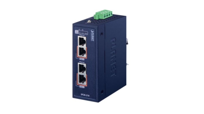 Planet 2 Port POE Injector, 48-56V Input, 180W