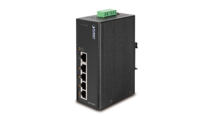 Planet ISW-504PT, Unmanaged 5 Port Industrial Ethernet Switch With PoE