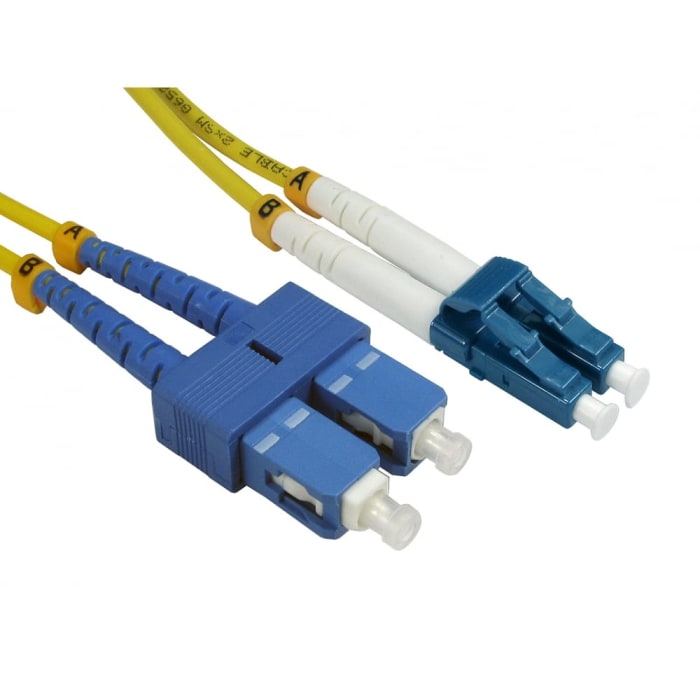 Câble fibre optique RS PRO, Longueur 2m, avec connecteur / SC, Mono-mode, 2 fibres, LSZH