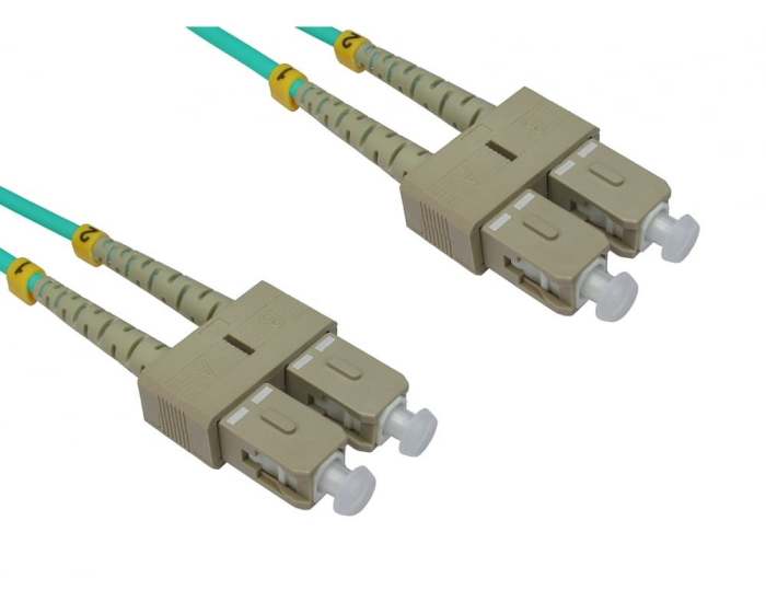 RS PRO OM3 Fibre Optic Cable, 3 mm Low Smoke Zero Halogen, Light Blue, 2 m
