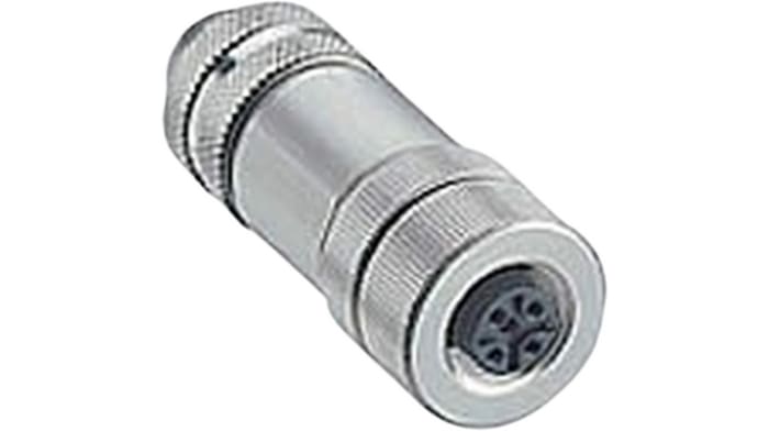 Lumberg Automation Socket, 4 Contacts, Cable Mount, M12 Connector, Socket, Female, IP67, 56 Series
