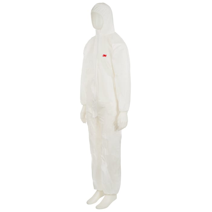 Combinaisons jetables à capuche 3M,Taille XL Unisexe en Laminé, Blanc