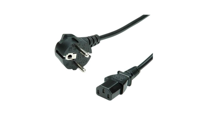 B3 Cable Solutions, H05VVF, 1m 3 Core, Black Polyvinyl Chloride PVC Power Cable