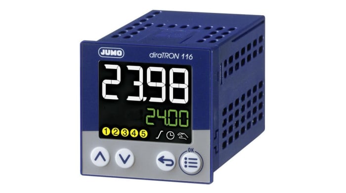 Jumo diraTRON Panel Mount PID Temperature Controller, 45 x 45 x 77.9mm Logic, Relay, 240 V Supply Voltage