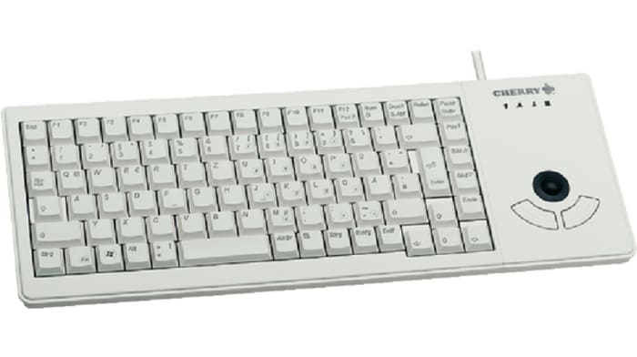 Cherry G84-5400LUMDE-0 Wired USB Trackball Trackball Keyboard, QWERTZ, Grey