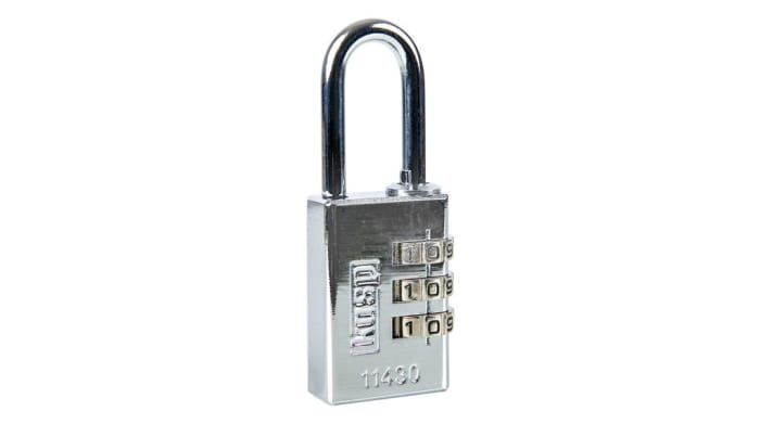 Kasp Combination Brass Combination Padlock, 5mm Shackle, 30mm Body