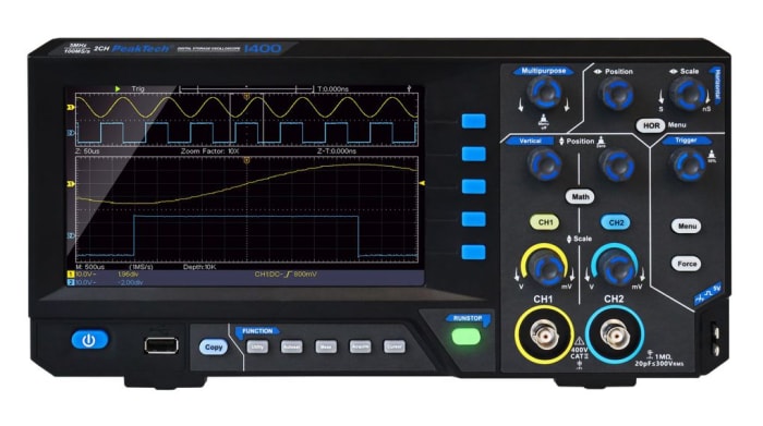 Oscilloscope De table PeakTech série P1400, 50MHz