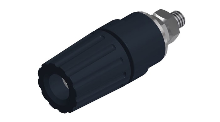 Borne de prueba Hirschmann Test &amp; Measurement 35A, Hembra Negro, 30 V Latón Níquel