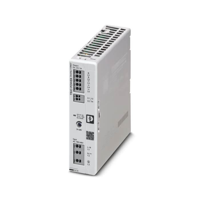 Phoenix Contact TRIO POWER DIN Rail Power Supply, 240V ac, dc Input, 24V dc Output, 5A Output, 480W
