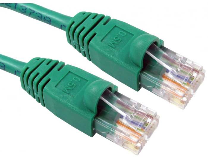 RS PRO, 1 m Cat5e Ethernet Cable, Green RJ45 to Male RJ45 Male Polyvinyl Chloride Sheath, UTP