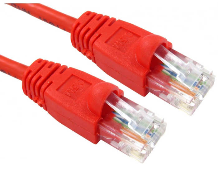 RS PRO, 2 m Cat5e Ethernet Cable, Red RJ45 to Male RJ45 Male Polyvinyl Chloride Sheath, UTP