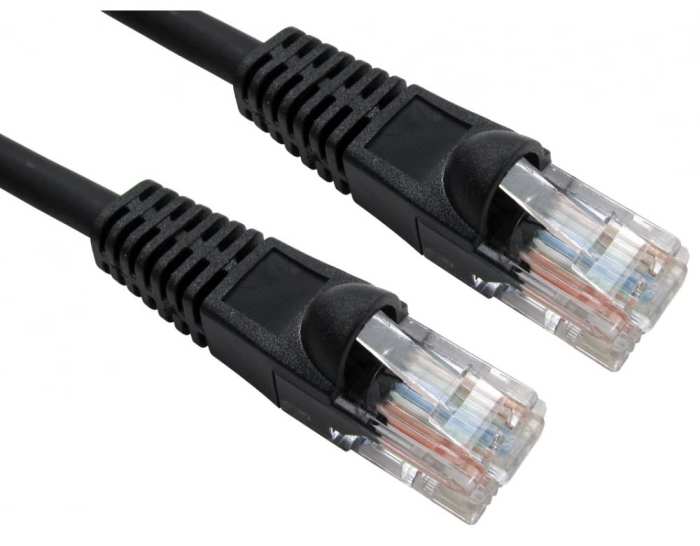 RS PRO, 2 m Cat5e Ethernet Cable, Black RJ45 to Male RJ45 Male Low Smoke Zero Halogen Sheath, UTP