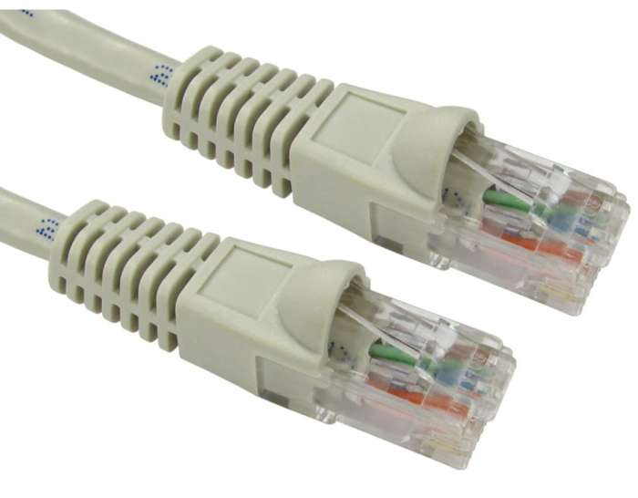 RS PRO Cat6 Ethernet Cable, Grey RJ45 Male to RJ45 Male, UTP PVC
