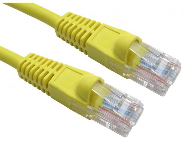 RS PRO Cat6 Ethernet Cable, Yellow RJ45 to Male RJ45 Male Low Smoke Zero Halogen Sheath, UTP
