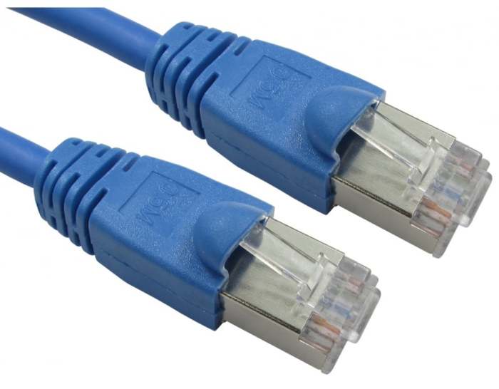 RS PRO Cat6 Ethernet Cable, 1 m, Blue RJ45 Male to RJ45 Male, FTP Low Smoke Zero Halogen