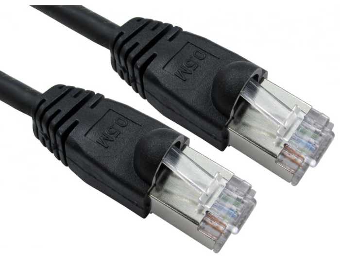 RS PRO Cat6 Ethernet Cable, 5 m, Black RJ45 Male to RJ45 Male, FTP Low Smoke Zero Halogen