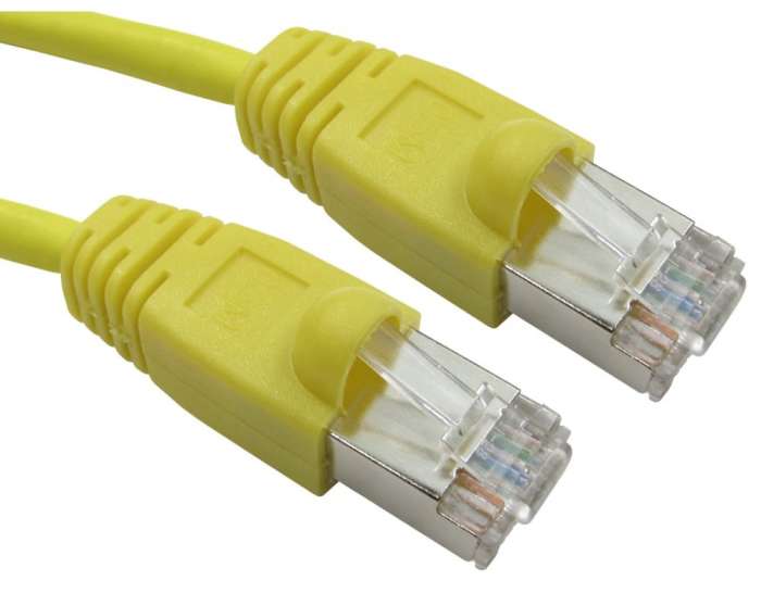 RS PRO Cat6 Ethernet Cable, 5 m, Yellow RJ45 Male to RJ45 Male, FTP Low Smoke Zero Halogen