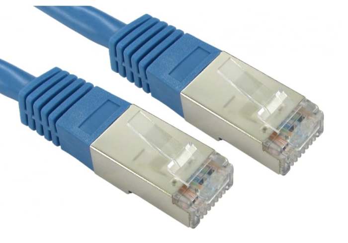 RS PRO, 500 mm Cat5e Ethernet Cable, Blue RJ45 to Male RJ45 Male Polyvinyl Chloride Sheath, FTP