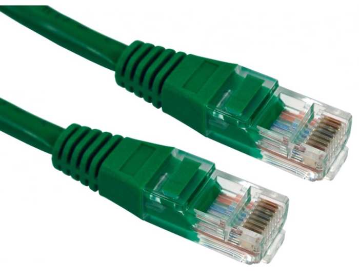 RS PRO, 1m Cat5e, Green RJ45 to Male RJ45 Male, UTP Unshielded, Terminated PVC Sheath