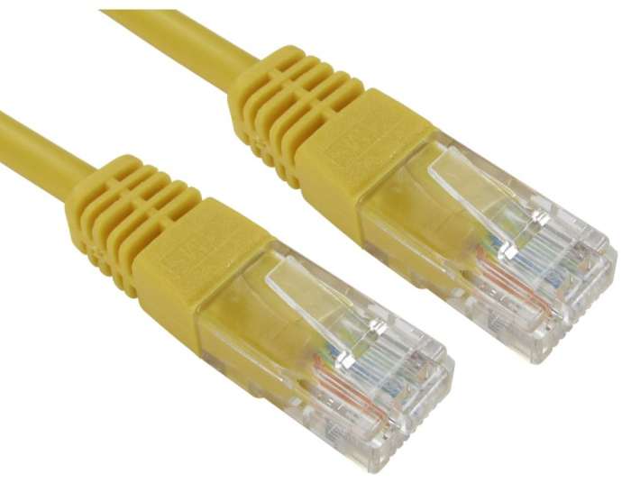 RS PRO | RS PRO, 5 m Cat5e Ethernet Cable, Yellow RJ45 to Male RJ45 ...