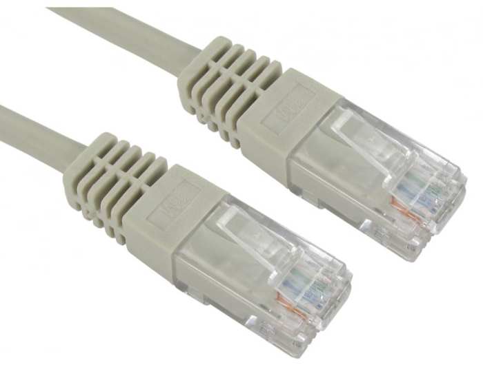 RS PRO, 15m Cat5e, Grey RJ45 to Male RJ45 Male, UTP Unshielded, Terminated PVC Sheath