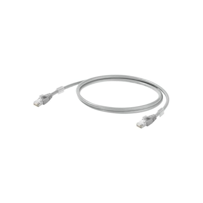Weidmüller, 500mm Cat6a, Grey RJ45 to Male RJ45 Male, S/FTP, Terminated LSZH Sheath
