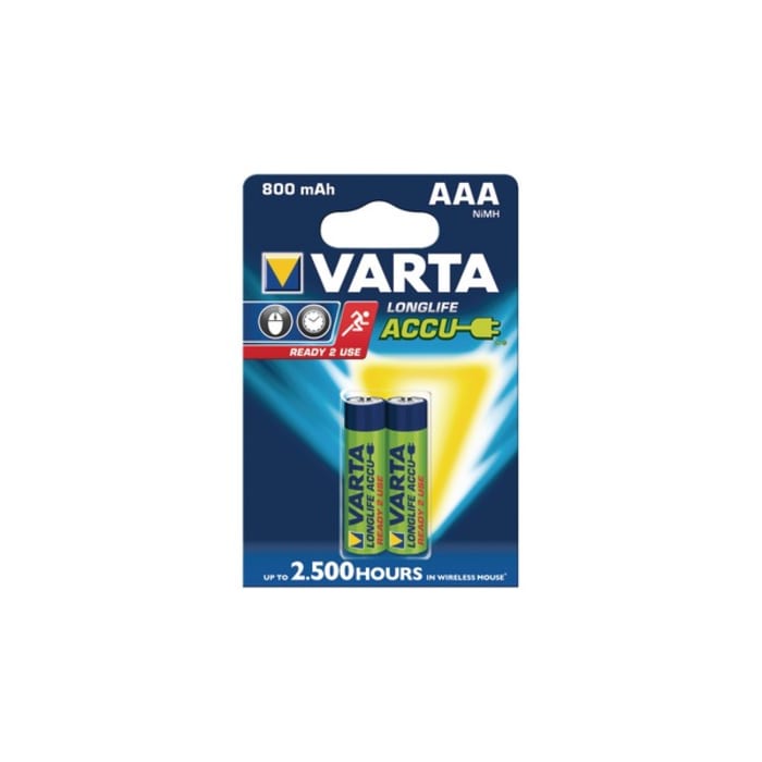 Batterie rechargeable Varta 1.2V NiMH 800mAh x 2
