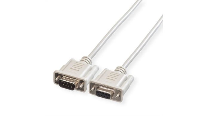 Roline Male D-Sub to Female D-Sub Serial Cable, 1.8m