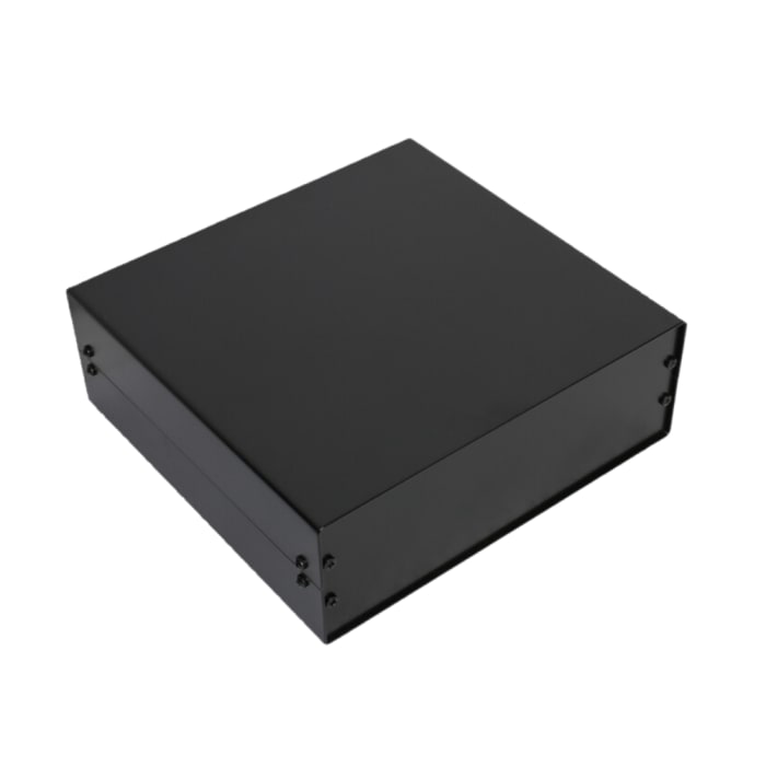 Boitier en aluminium RS PRO en Aluminium, 250 x 260 x 90mm, Noir IP40