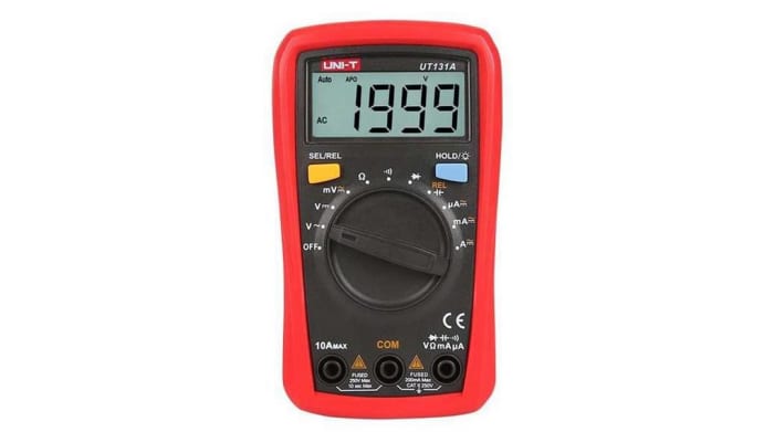 UNI-T UT131A Digital LCD Multimeter, 10 A ac, 10 A dc, 250 V ac