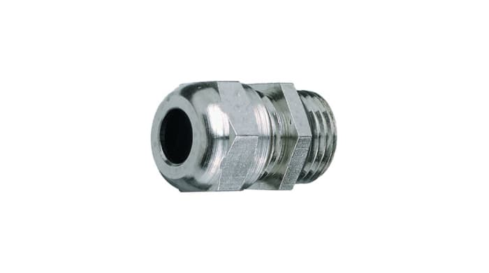 Jacobs PERFECT Series Silver Nickel Plated Brass Cable Gland, M12 Thread, 3mm min., 6mm max., IP69K