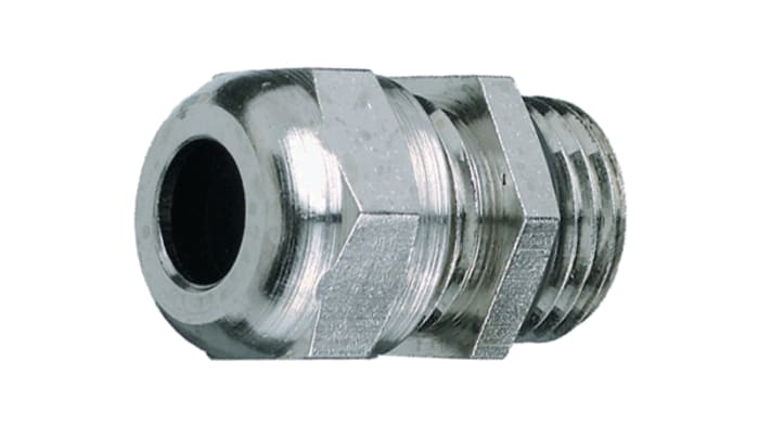 Jacobs PERFECT Series Silver Nickel Plated Brass Cable Gland, M16 Thread, 3mm min., 9mm max., IP69K