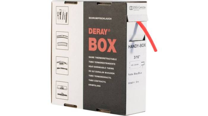 DSG-Canusa Heat Shrink Tubing, Red 12.7mm Sleeve Dia. x 5m Length 2:1 Ratio, DERAY-H Series