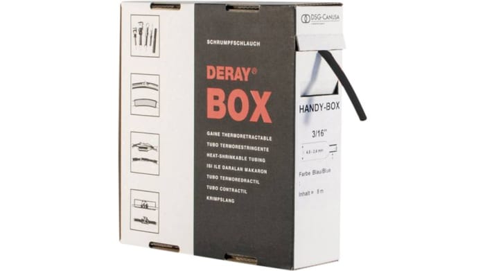 DSG-Canusa Heat Shrink Tubing, Black 1.2mm Sleeve Dia. x 10m Length 2:1 Ratio, DERAY-H Series