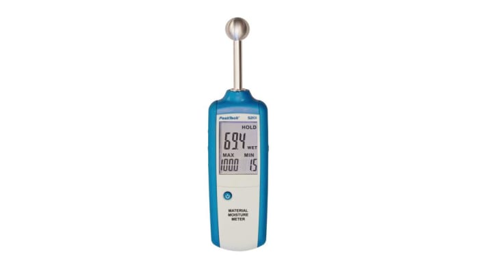 PeakTech P 5201 Moisture Analyser, 100% Max, LCD Display, Battery-Powered