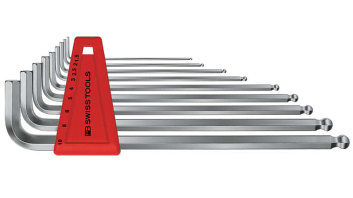 PB SWISS TOOLS 9 piece L Shape Metric Hex Key Set, 1.5 mm, 2.5 mm, 2 mm, 3 mm, 4 mm, 5 mm, 6 mm, 8 mm, 10 mm