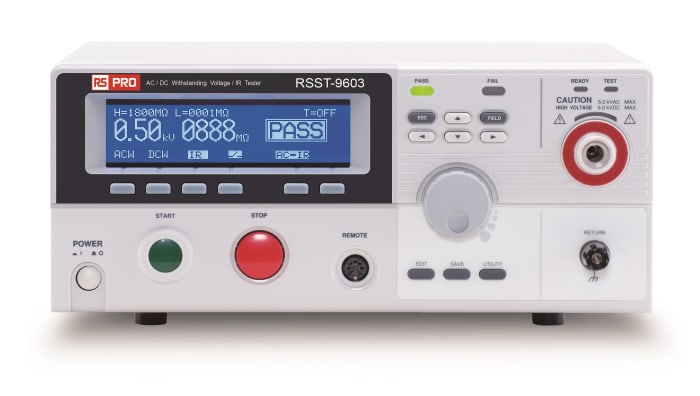 RS PRO Safety Tester, 100V ac/dc Min, 5000 V ac, 6000 V dc Max