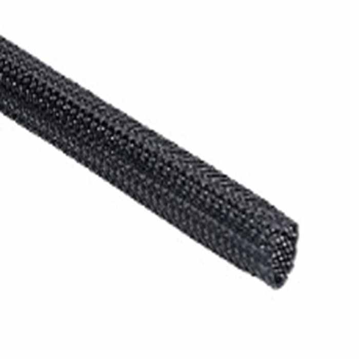 HellermannTyton Expandable Braided Nylon 66 Black Cable Sleeve, 16mm Diameter, 50m Length, Helagaine HEGP Series