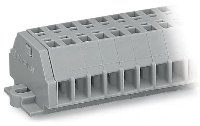 Borne de raccordement WAGO 260, 1.5mm², Cage à ressort, Gris