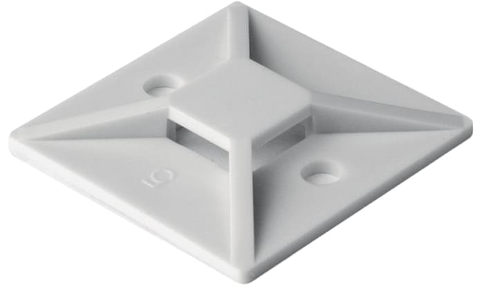 HellermannTyton White Cable Tie Mount 28 mm x 28mm, 5.4mm Max. Cable Tie Width