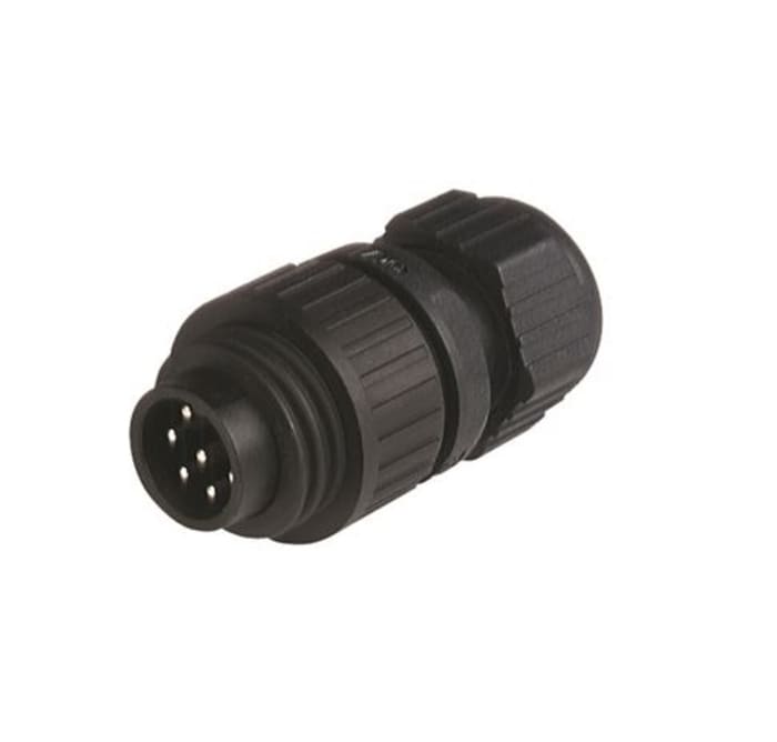 Fiche Câble Angle Droit Hirschmann 934 130-100-1 - Entrée Secteur IEC CA 6 + PE - Pour Applications Électriques Industrielles