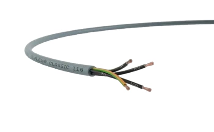 Câble de commande Lapp ÖLFLEX CLASSIC 110, 3 x 2,5 mm², 13 AWG, gaine en PVC, Gris, 50m
