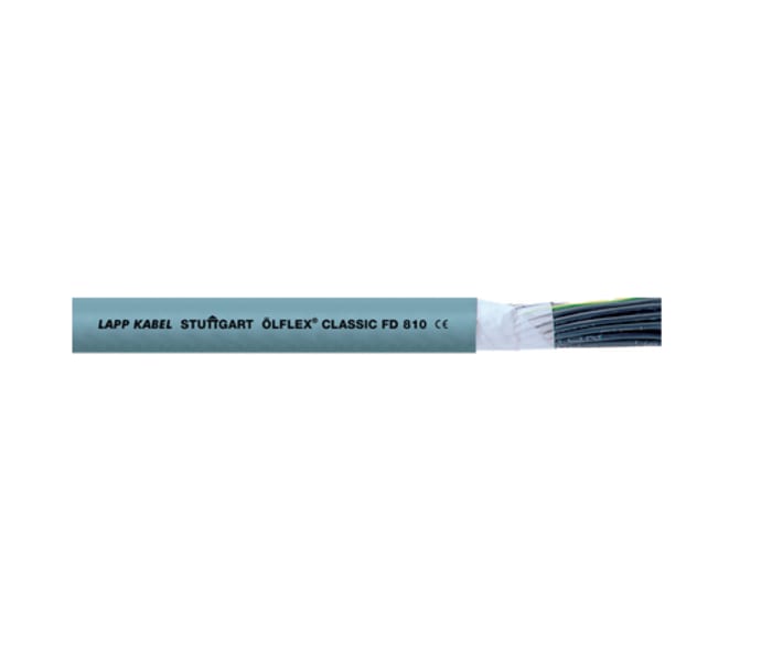 Lapp ÖLFLEX CLASSIC FD 810 Control Cable, 12 Cores, 1 mm², Unscreened, 25m, Grey PVC Sheath, 17 AWG