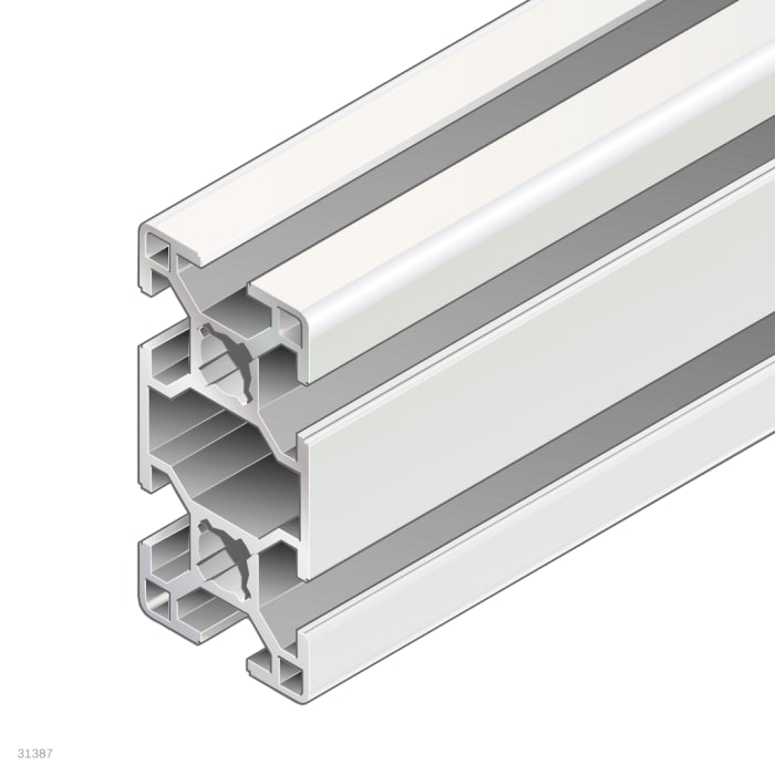 3842993120/3000 Bosch Rexroth, Perfil de Aluminio Plateado, perfil de 40 x  40 mm x 3000mm de longitud, 459-7211