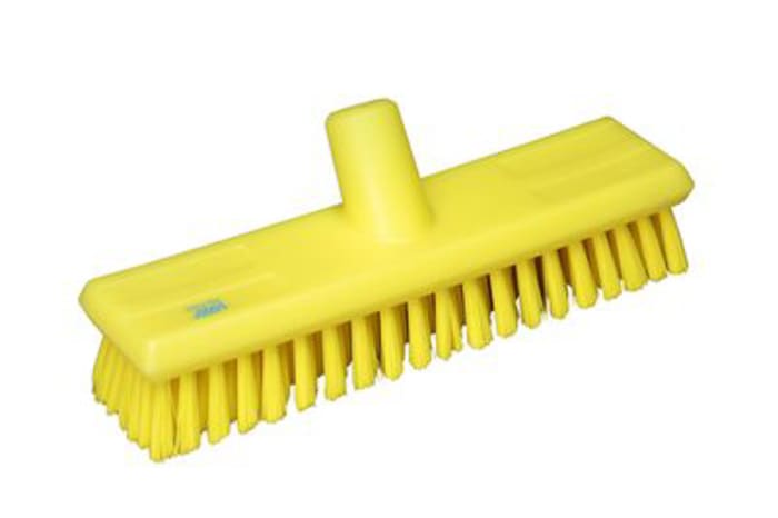 Vikan Hard Bristle Yellow Scrubbing Brush, 24mm bristle length, PET bristle material